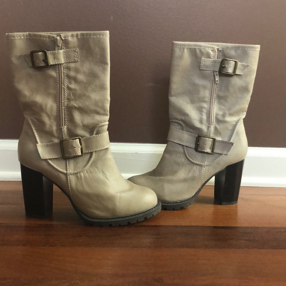Calf height boots